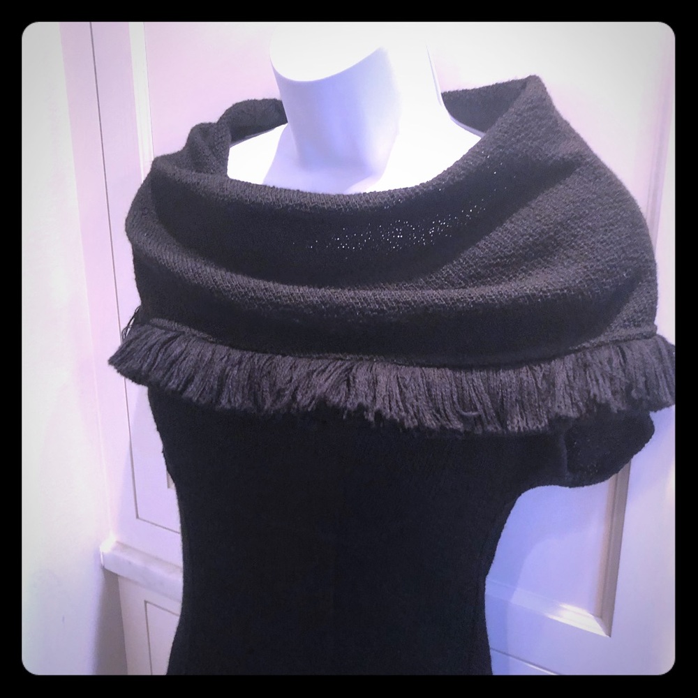 Tracy Reese Shawl Collar Black Dress